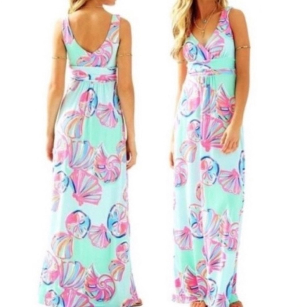 EUC Lilly Pulitzer Minty Fresh On the Rocks Maxi